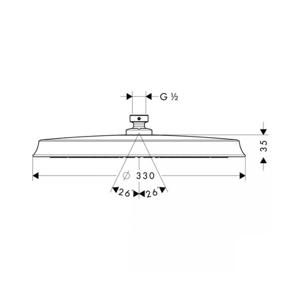 Верхний душ HANSGROHE AXOR 28434000