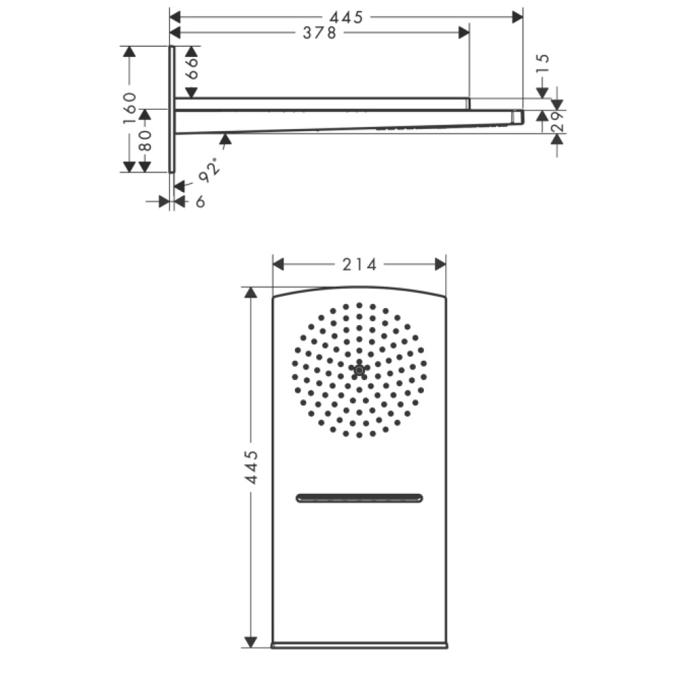 Верхний душ HANSGROHE Rainfall 28433400