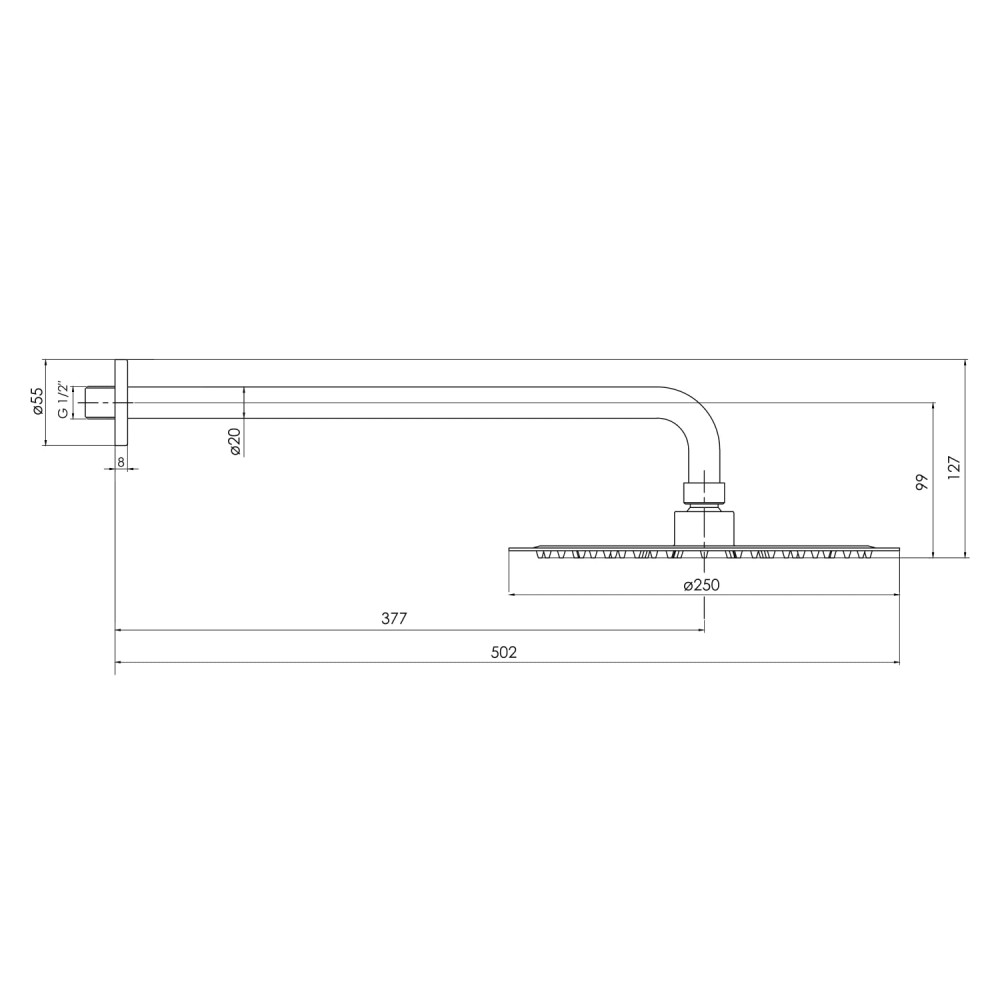 Верхний душ IMPRESE BRENTA ZMK071901101