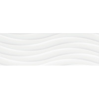 Керамічна плитка для стін CERAMICA COLOR Java Onda White Rett. (CCR31-1 Onda White) / Biala Onda Rett. 25*75