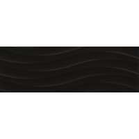 Керамічна плитка для стін CERAMICA COLOR Java Onda Black Rett. (CCR36-1 Onda Black) / Czarna Onda Rett. 25*75