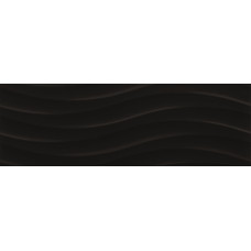 Керамическая плитка для стен CERAMICA COLOR Java Onda Black Rett. (CCR36-1 Onda Black) / Czarna Onda Rett. 25*75