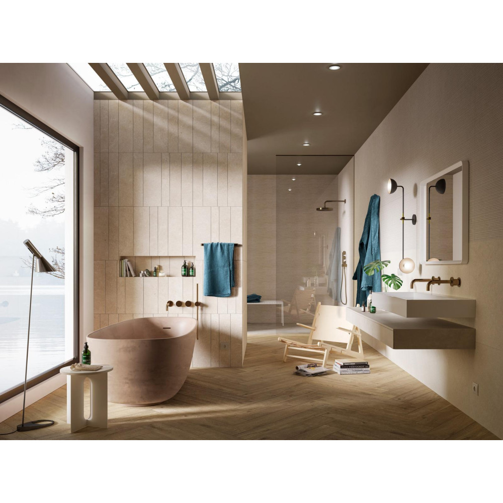 MARAZZI M8FP MAGNIFICA LIMESTONE SAND MOSAICO INSERTO METALLO 60х180 декор-панно (плитка настінна)