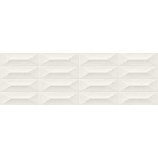 MARAZZI M4KT COLORPLAY WHITE STRUTTURA CABOCHON 3D RET 30x90 (плитка настінна)