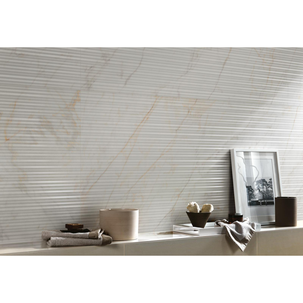 MARAZZI M5SZ MAGNIFICA CALACATTA GOLD STRUTTURA MIKADO 3D RET 60х180 (плитка настінна)