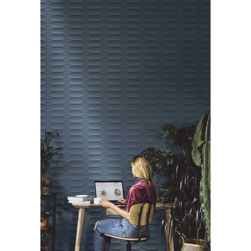 MARAZZI M4KZ COLORPLAY BLUE STRUTTURA CABOCHON 3D RET 30x90 (плитка настінна)