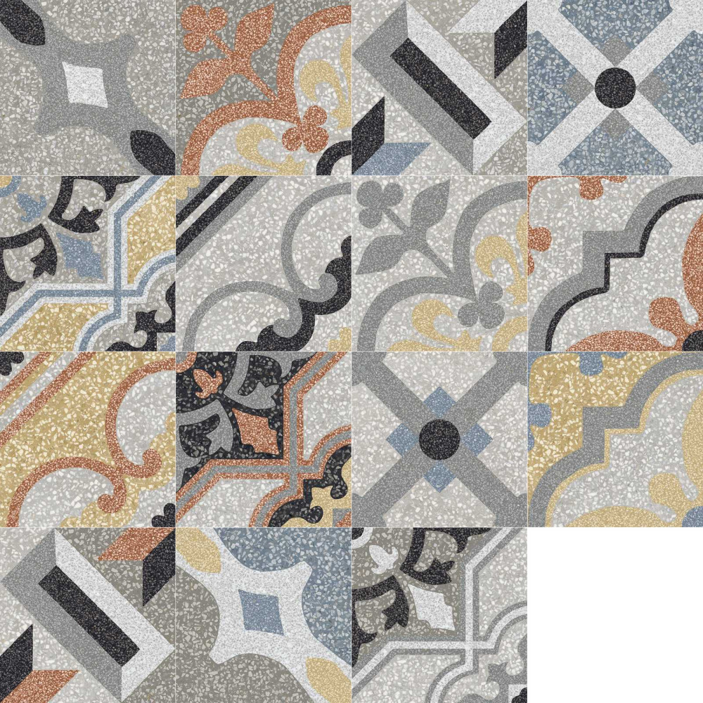 MARAZZI M1LJ D_SEGNI SCAGLIE DECORO MIX 20х20 (плитка для підлоги і стін)