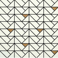 MARAZZI M3JA ECLETTICA WHITE MOSAICO BRONZE 40x40 (мозаїка)