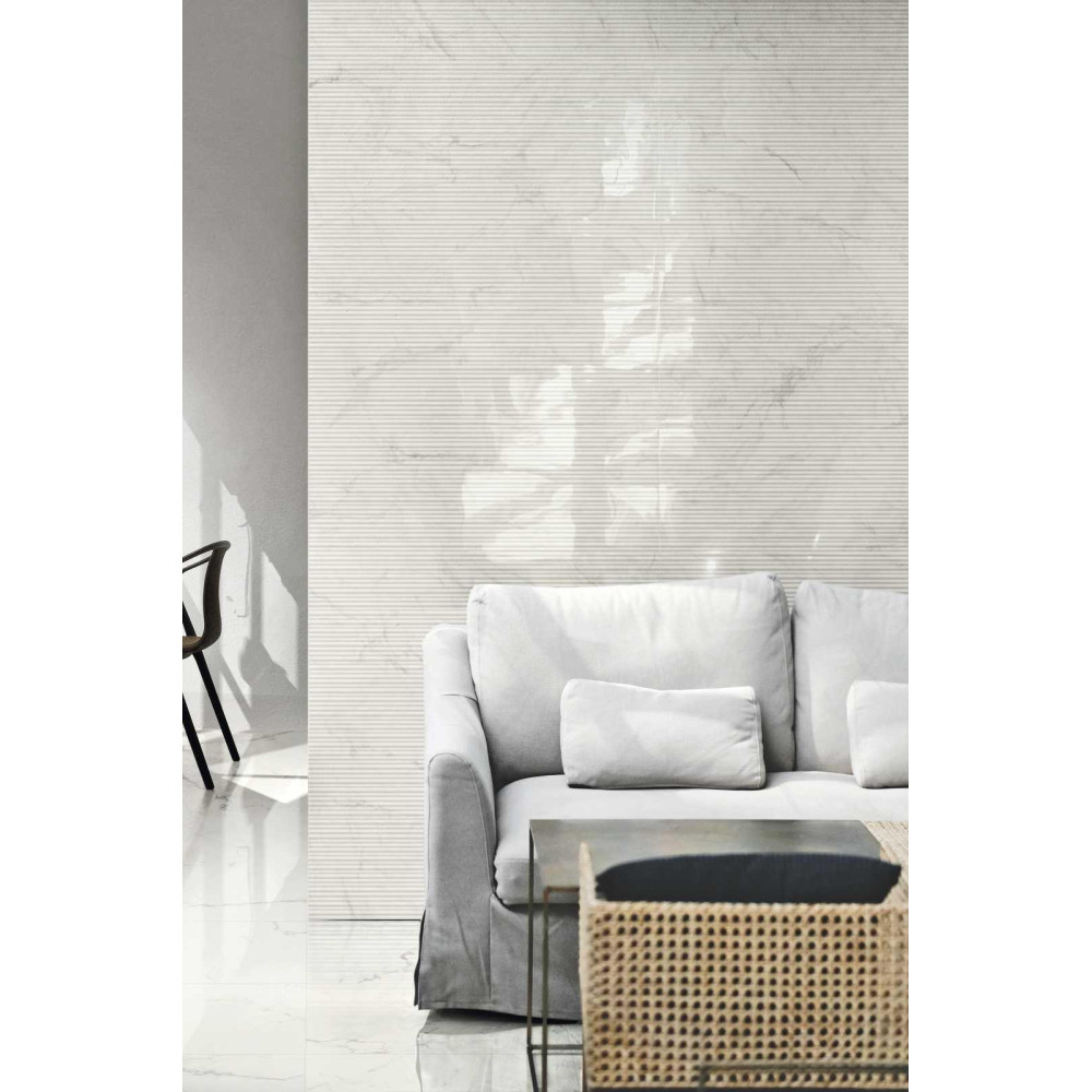 MARAZZI M4P3 MARBLEPLAY STATUARIETTO STRUTTURA MIKADO 3D RET 30x90 (плитка настінна)