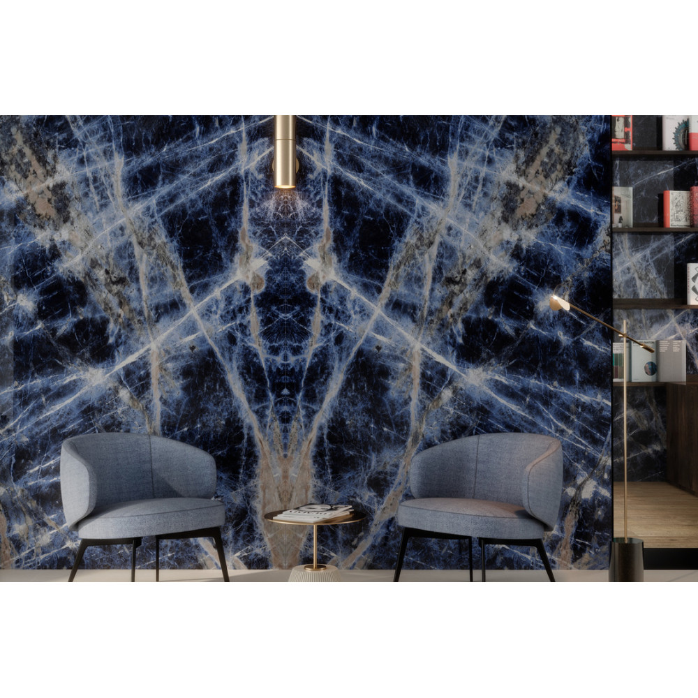 MARAZZI M9CE GRANDE MARBLE LOOK SODALITE BLU FACCIA B LUX RET 160х320 (плитка для підлоги і стін)