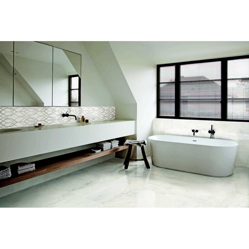 MARAZZI M4Q1 MARBLEPLAY DECORO NET CALACATTA RET 30x90 декор (плитка настінна)
