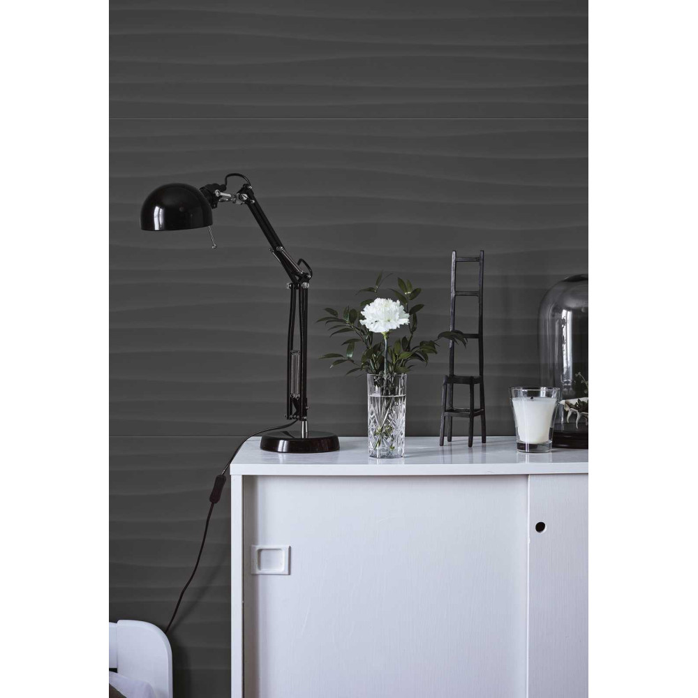 MARAZZI M1AG ECLETTICA ANTHRACITE STRUTTURA WAVE 3D RET 40x120 (плитка настінна)