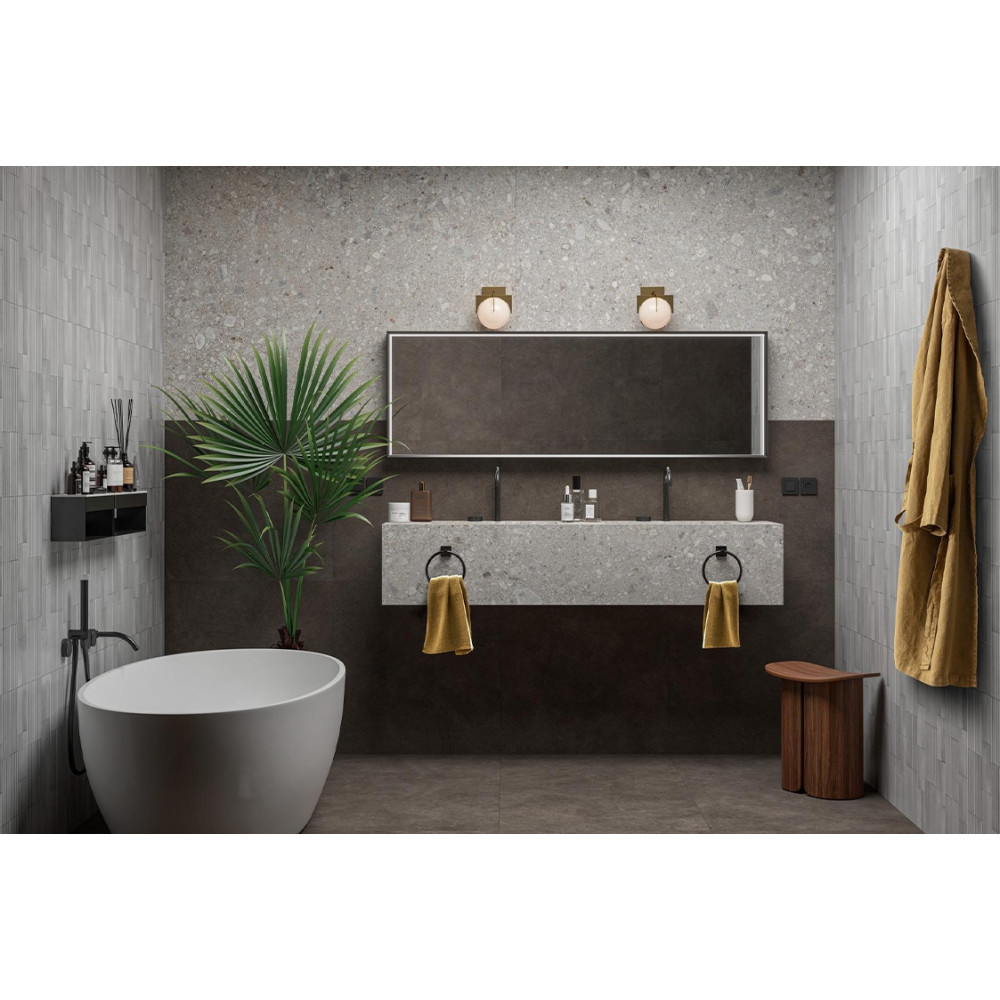 MARAZZI M96K RICE GRIGIO STR PLEAT LUX 7.5х20 (плитка настінна)