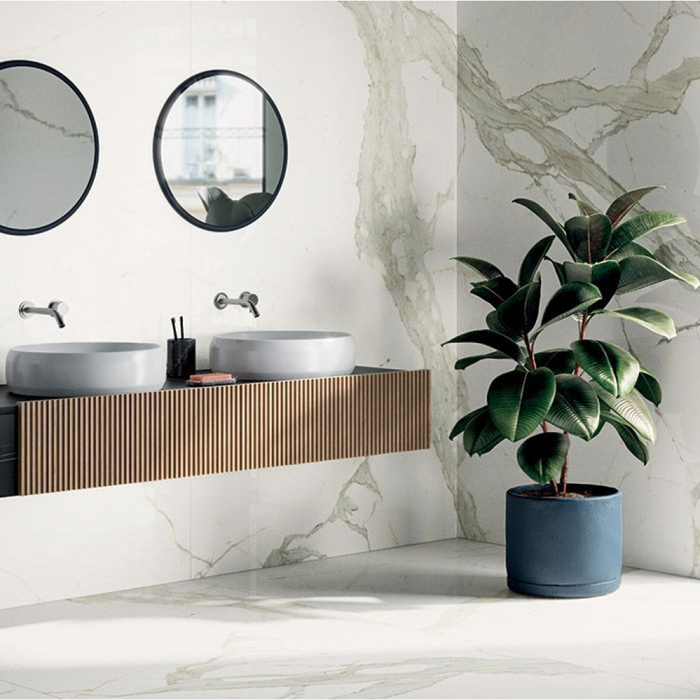 FMG MaxFine H270, White Calacatta 120x120 lucidato 6 mm (L120332MF6)