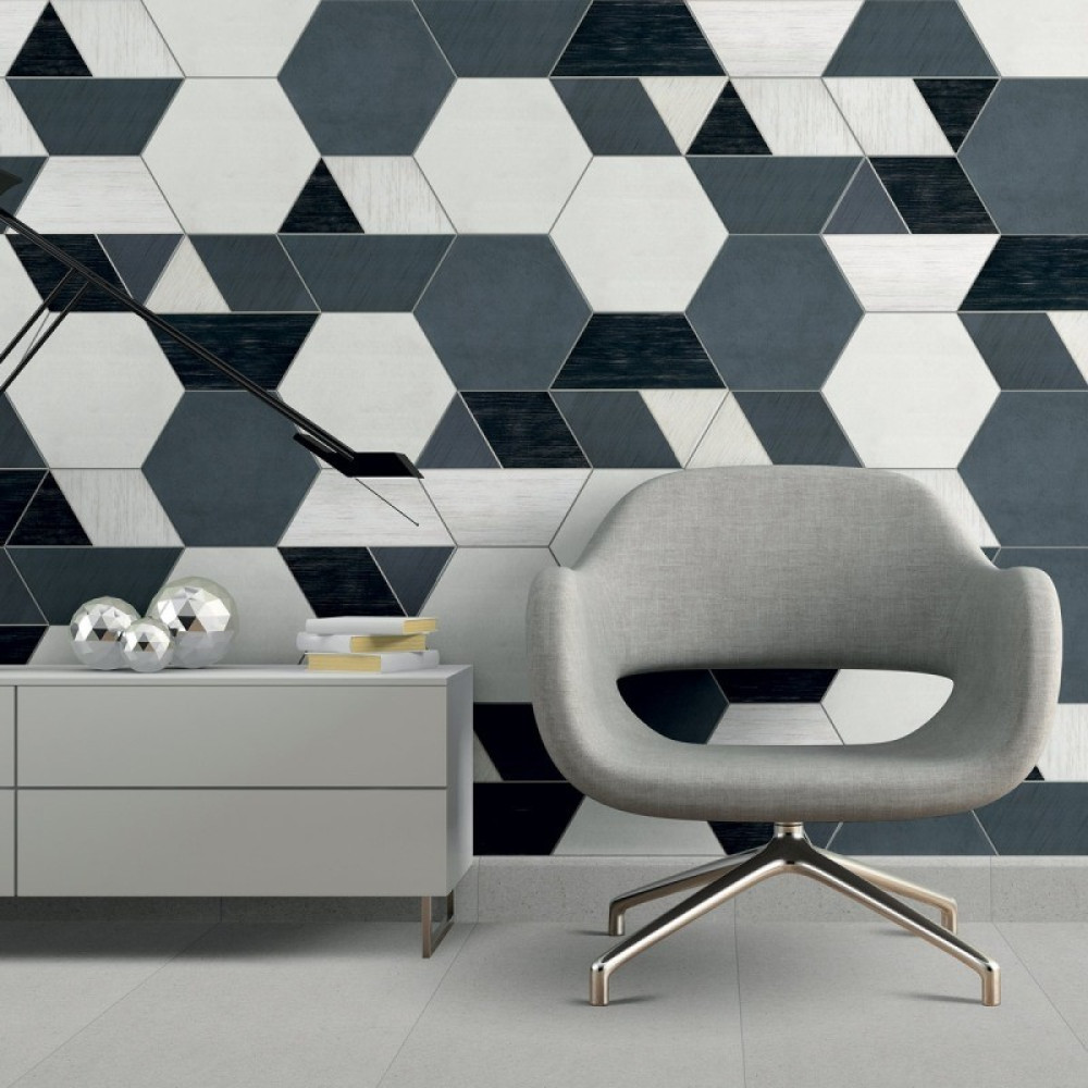Ornamenta Medley Solid Grey Hexagon D25 (ME25G)