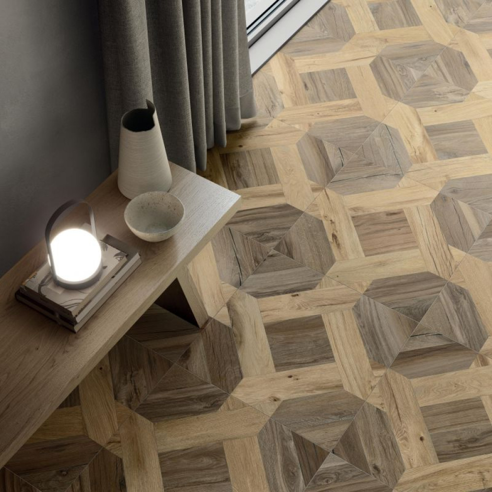 Flaviker Nordik Wood Mansion 60x60 Gold/Brown Nat Ret (PF60005047)
