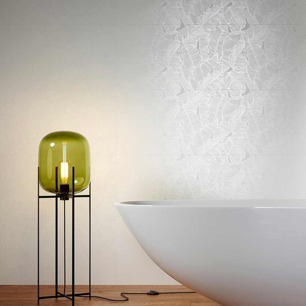 OPOCZNO GREEN SHOW LEAVES SATIN 39,8х119,8