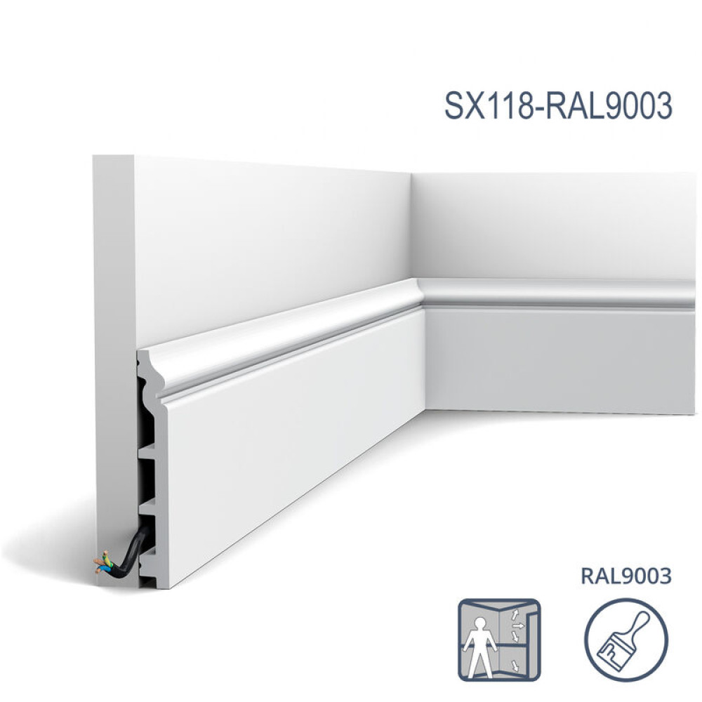 Плінтус Orac Décor SX118-RAL9003
