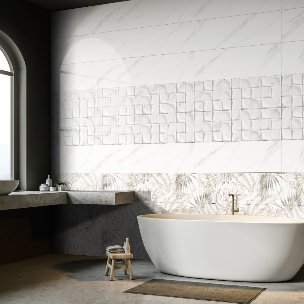 CERAMICA DESEO CALACATA SIENA DECOR FLOWER A