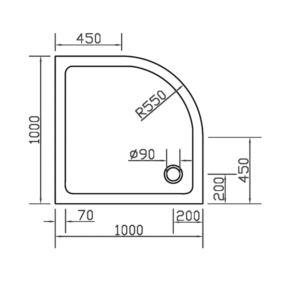 Душевой поддон EGER 599-1010R