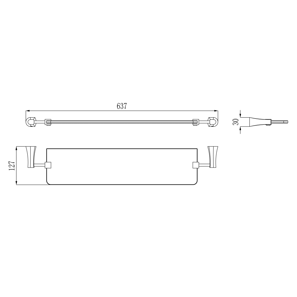Полка IMPRESE CUTHNA 160280 stribro