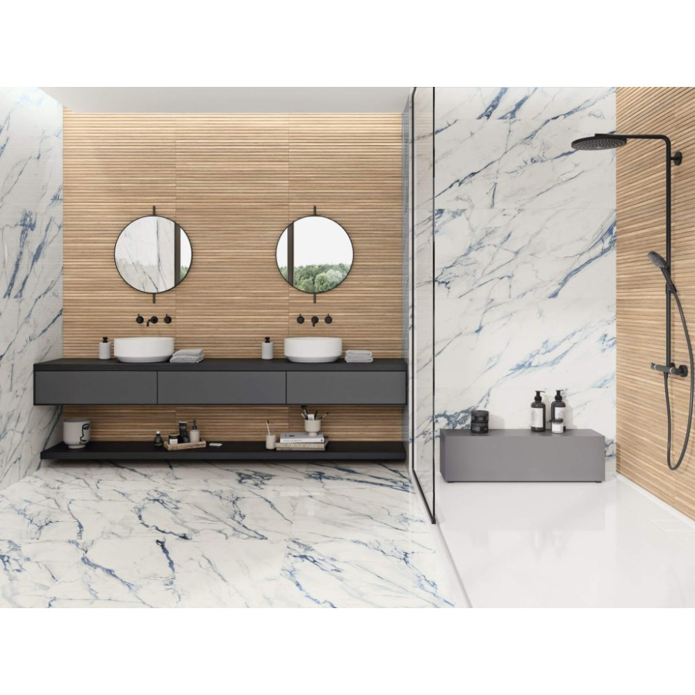 PORCELANITE DOS FIRENZE 6623 BLUE CALACATTA 63x146 (плитка настінна)
