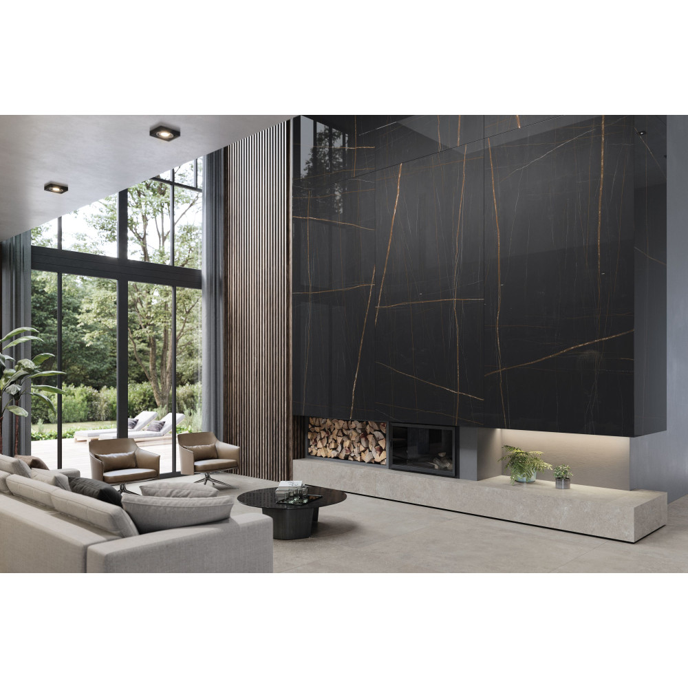 PORCELANOSA G2531 NYLO NOIR POLISHED 120x120 (плитка для підлоги і стін)