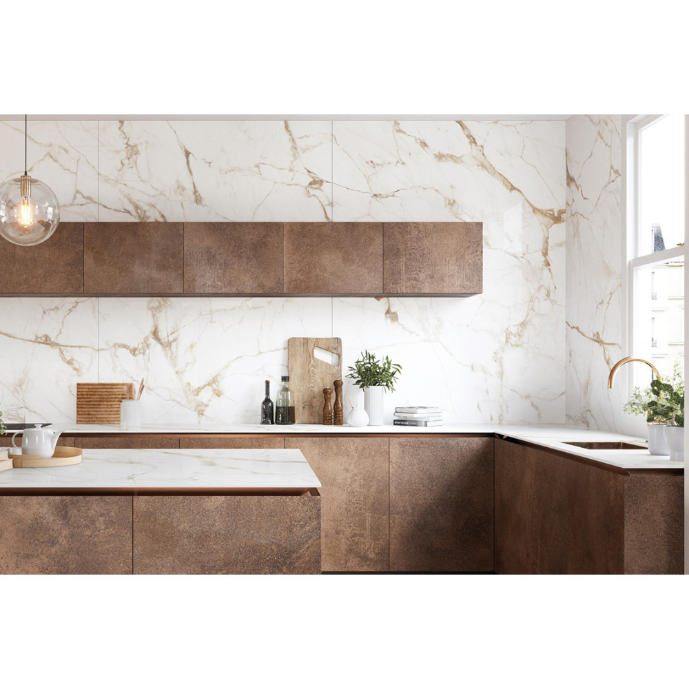 PORCELANOSA G2530 CALACATTA GOLD POLISHED 120x120 (плитка для підлоги і стін)