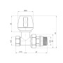 Кран радиаторный Icma 1/2" с антипротечкой прямой №813+940