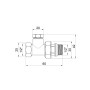 Кран радиаторный SD Plus 1/2" ВН с антипротечкой прямой SD227W15