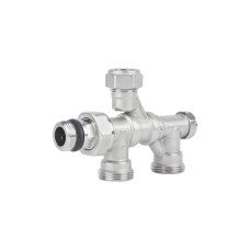 Кран радиаторный комбинированный Icma 1/2"х3/4",нижнее подключение №877 Кран радиаторный комбинированный Icma 1/2"х3/4",нижнее подключение №877
