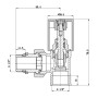 Кран радиаторный с антипротечкой SD Forte 1/2" угловой хром SF236W15