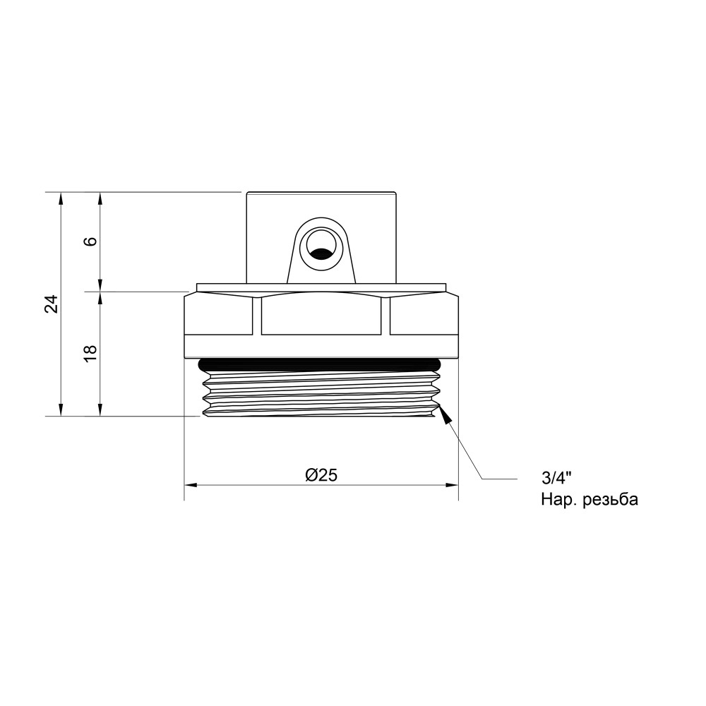 Кран Маевского SD Plus 3/4" SD210W20