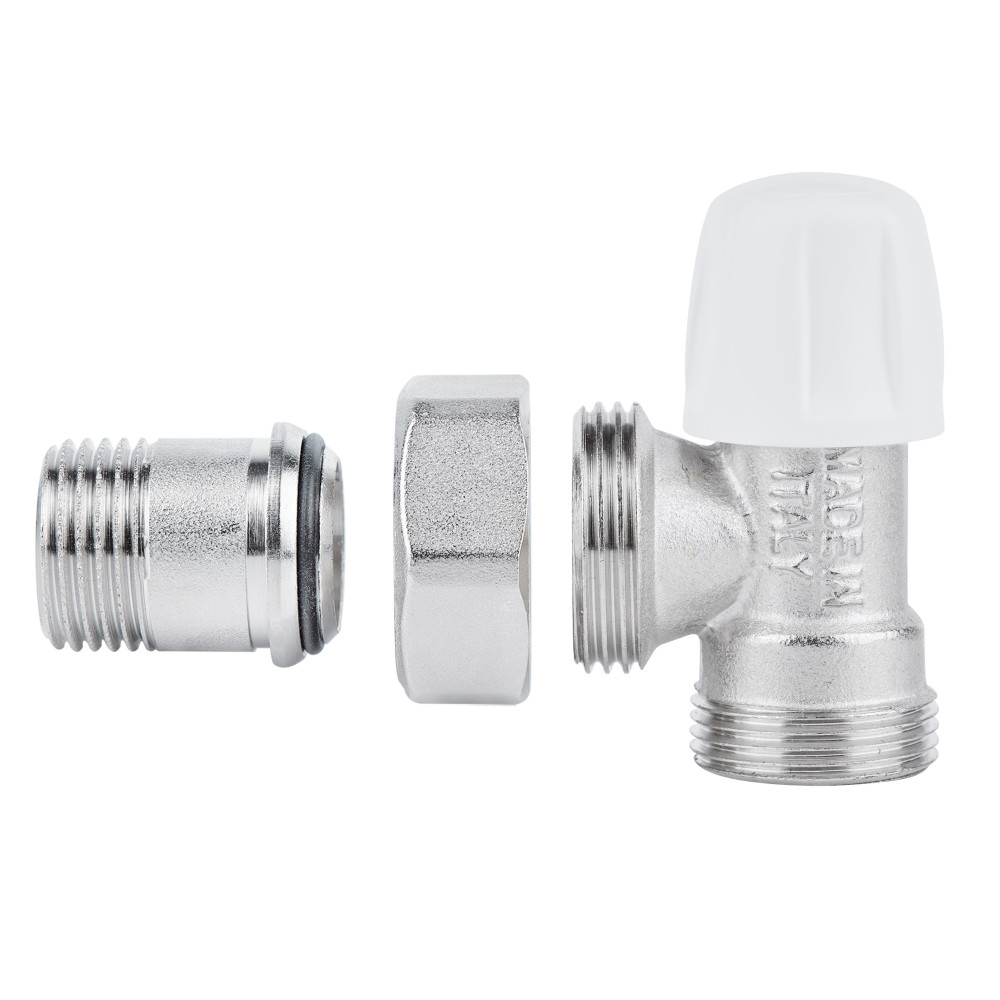 Кран радиаторный Icma 1/2" угловой под фитинг, без ручки №827