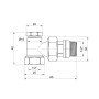 Кран радиаторный SD Plus 1/2" ВН с антипротечкой угловой SD229W15