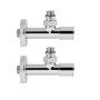 Комплект кранов SD Forte 1/2" НР для полотенцесушителя угловой SF395W15