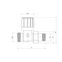 Кран радиаторный Icma 1/2" прямой под фитинг №828