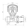 Кран радиаторный SD Forte Powerful 1/2" ВН с антипротечкой прямой SF230W15 SF230W15