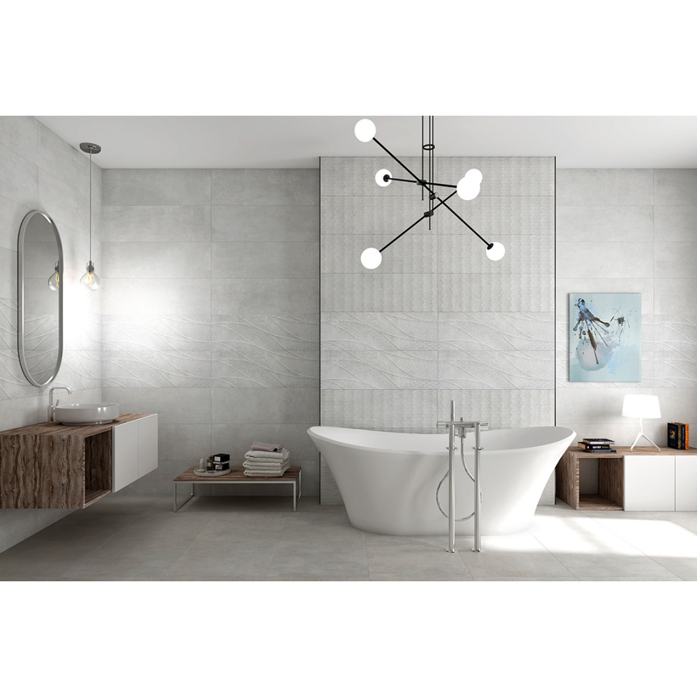 Rocersa EXA REL GREY 33x100 декор (плитка настінна)