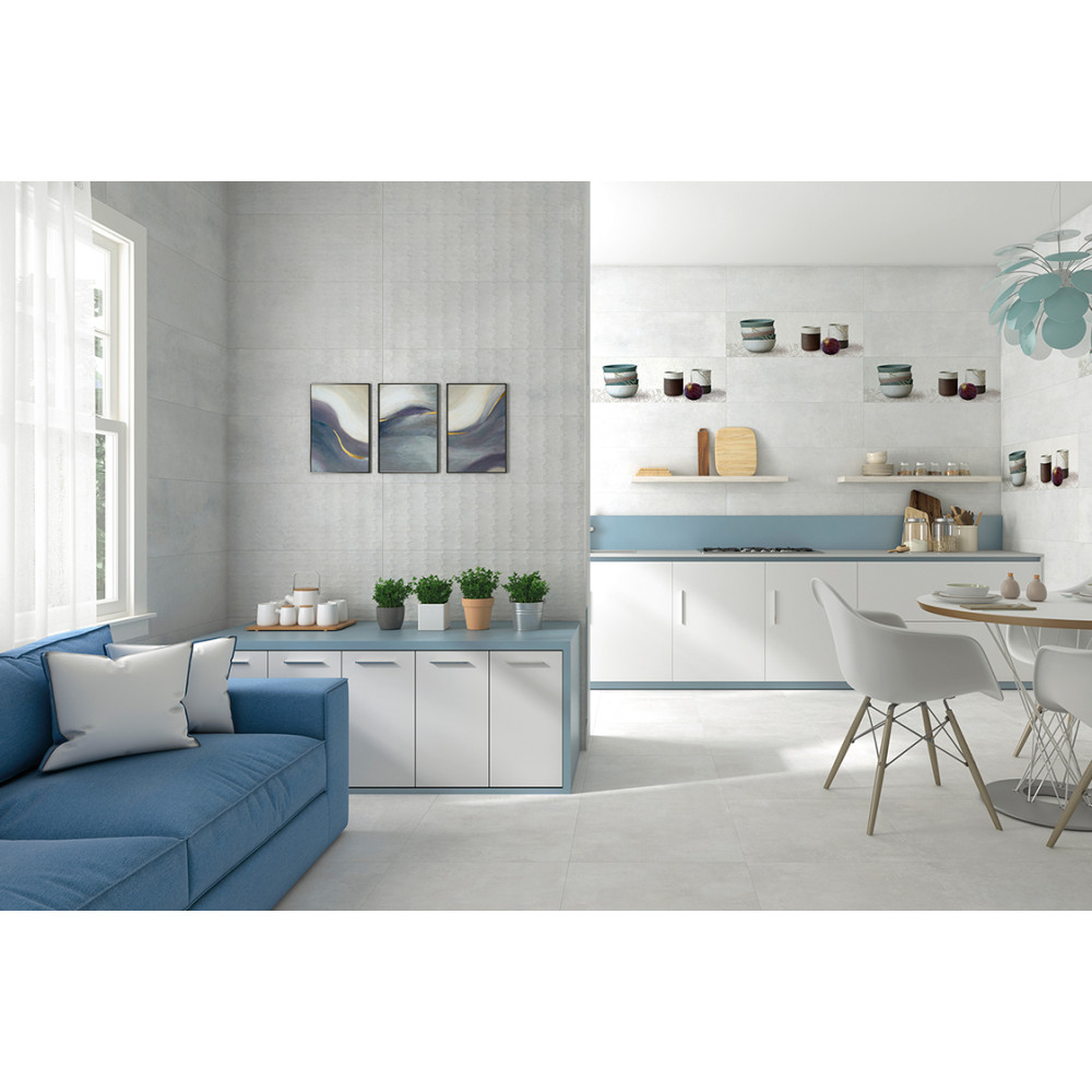Rocersa EXA REL WHITE 33x100 декор (плитка настінна)