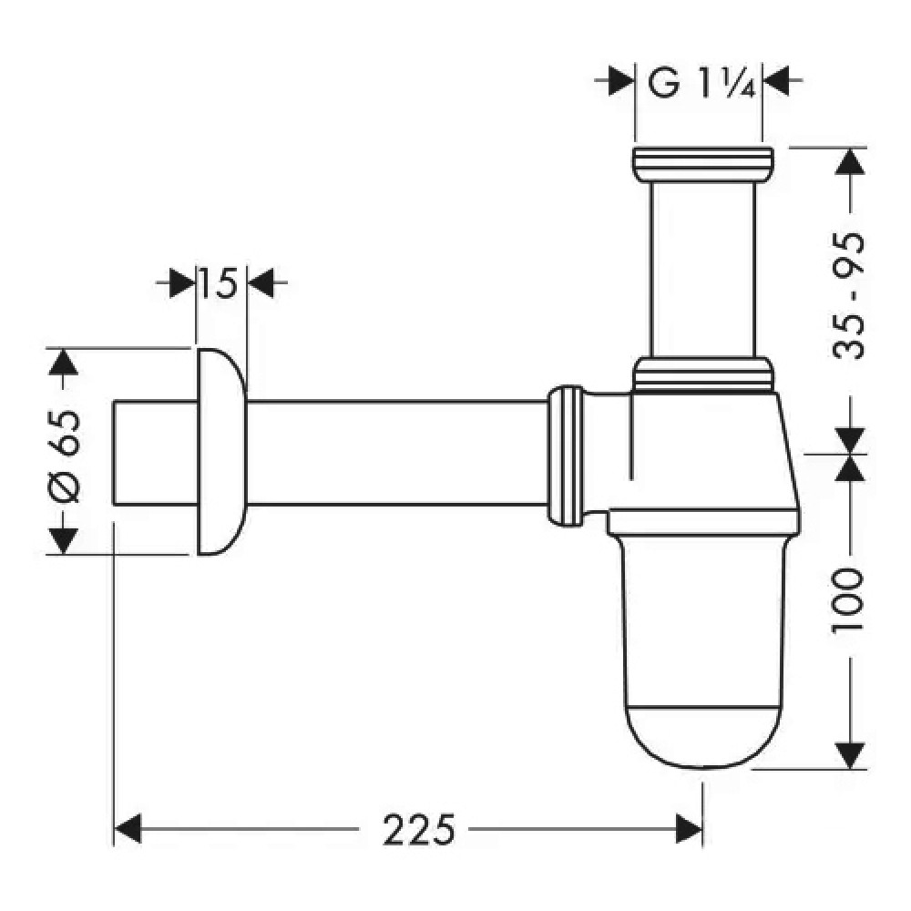 Сифон для умывальника HANSGROHE HANSGROHE 52053000