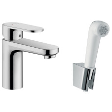 HANSGROHE VERNIS BLEND смеситель для умывальника 100 с гигиенической лейкой, цвет лейки - белый HANSGROHE VERNIS BLEND смеситель для умывальника 100 с гигиенической лейкой, цвет лейки - белый
