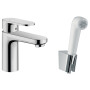 HANSGROHE VERNIS BLEND смеситель для умывальника 100 с гигиенической лейкой, цвет лейки - белый