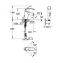 GROHE EUROSMART смеситель для умывальника DN 15 S-Size, однорычажный, хром