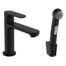 HANSGROHE REBRIS S смеситель для умывальника 110, с гигиенической лейкой, цвет черный матовый