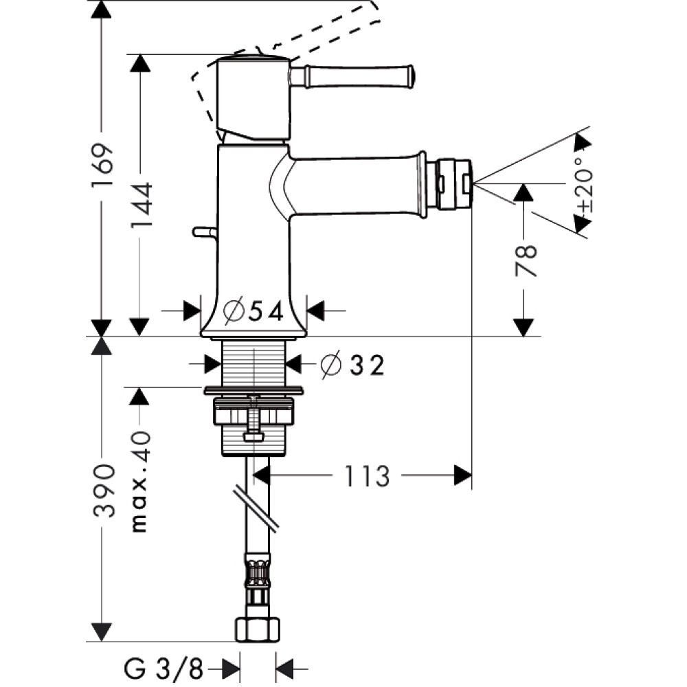 Смеситель для биде HANSGROHE TALIS CLASSIC 14120000