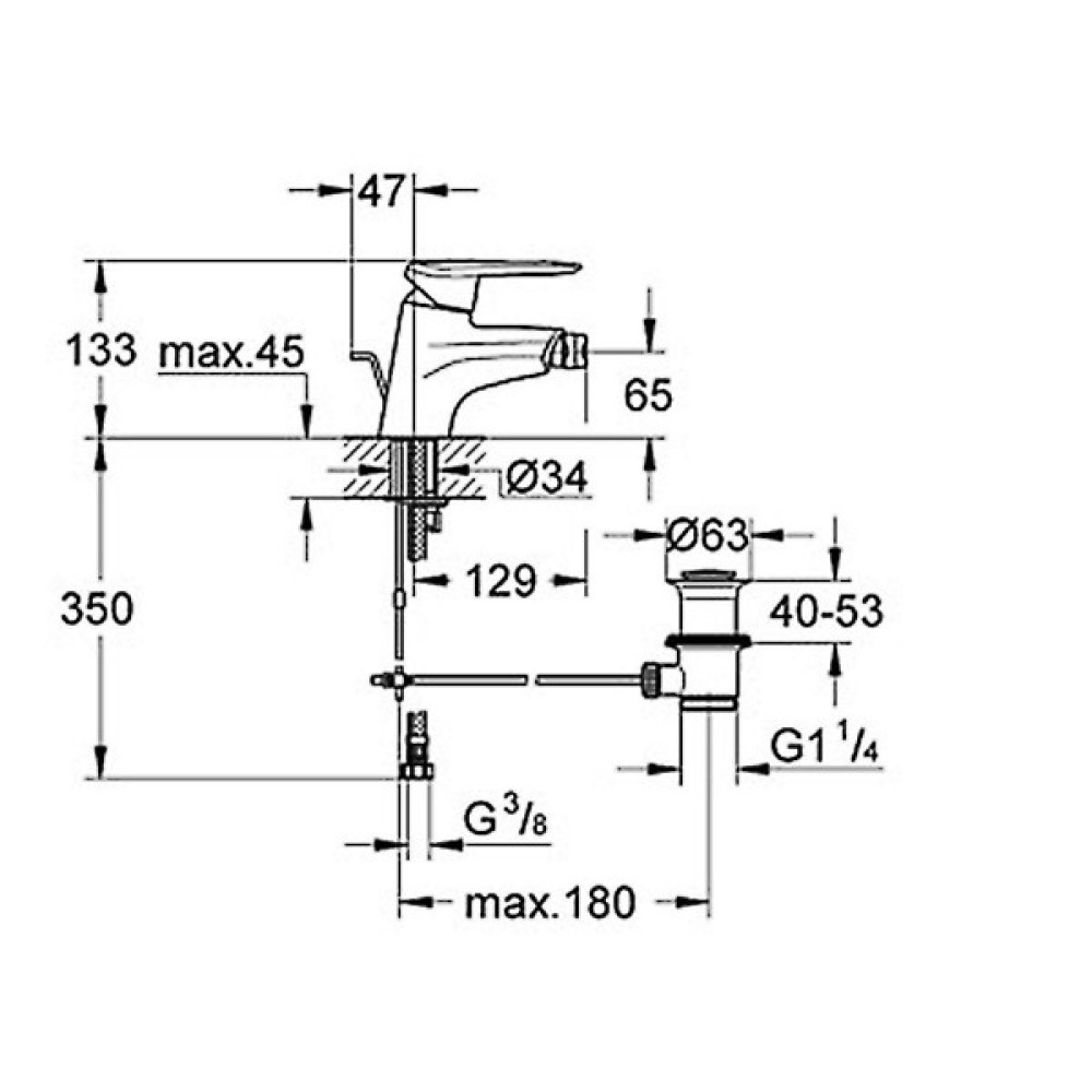 Смеситель для биде GROHE TOUCH 32265000