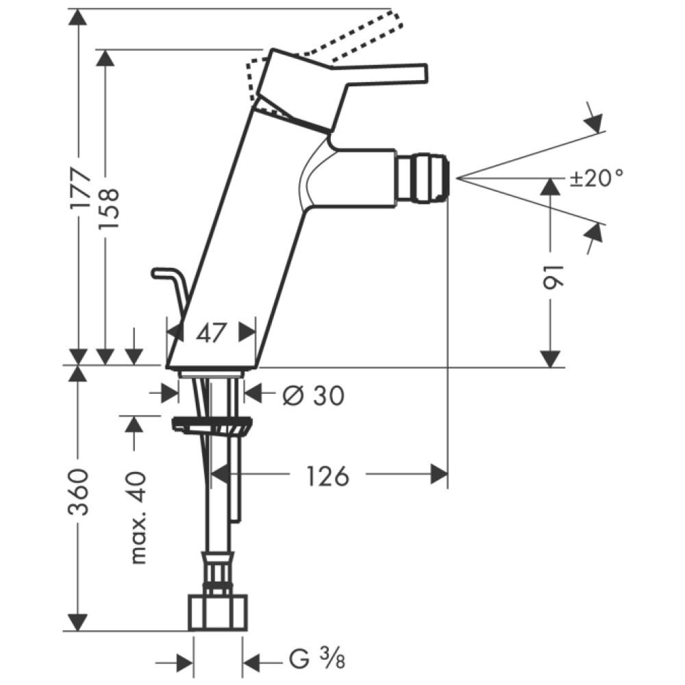 Смеситель для биде HANSGROHE TALIS 32240000