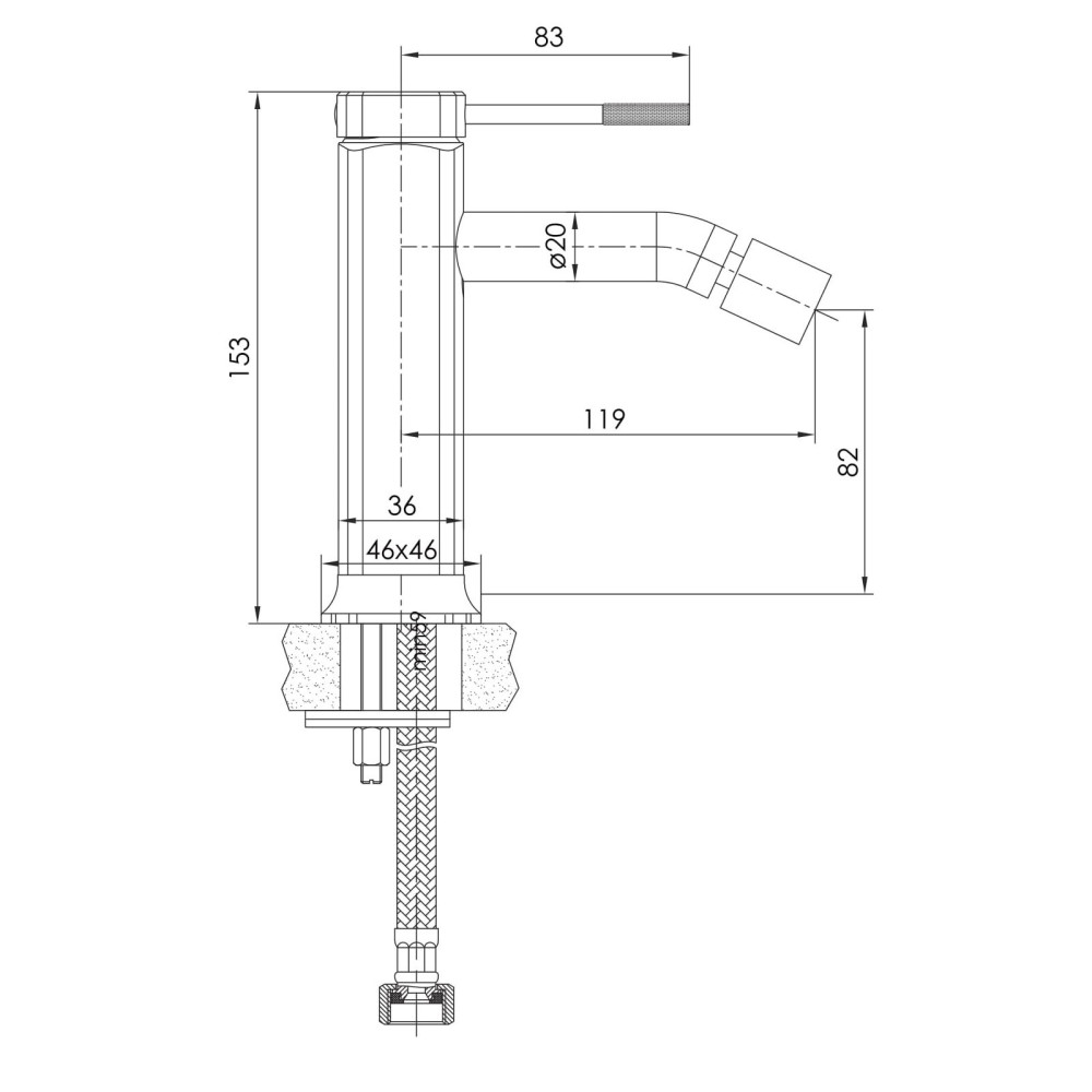 Смеситель для биде IMPRESE BRENTA ZMK071901070
