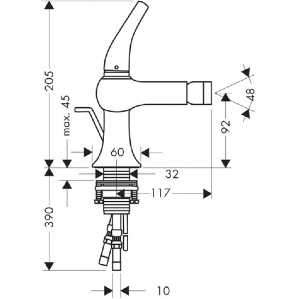 Смеситель для биде HANSGROHE AXOR TERRANO 37200000